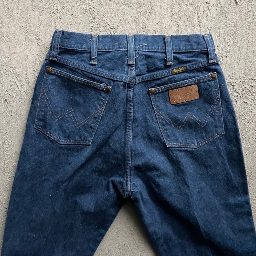 Vintage Wrangler Straight Leg Jeans Womens 26 X 34 Blue 90s High Waisted
